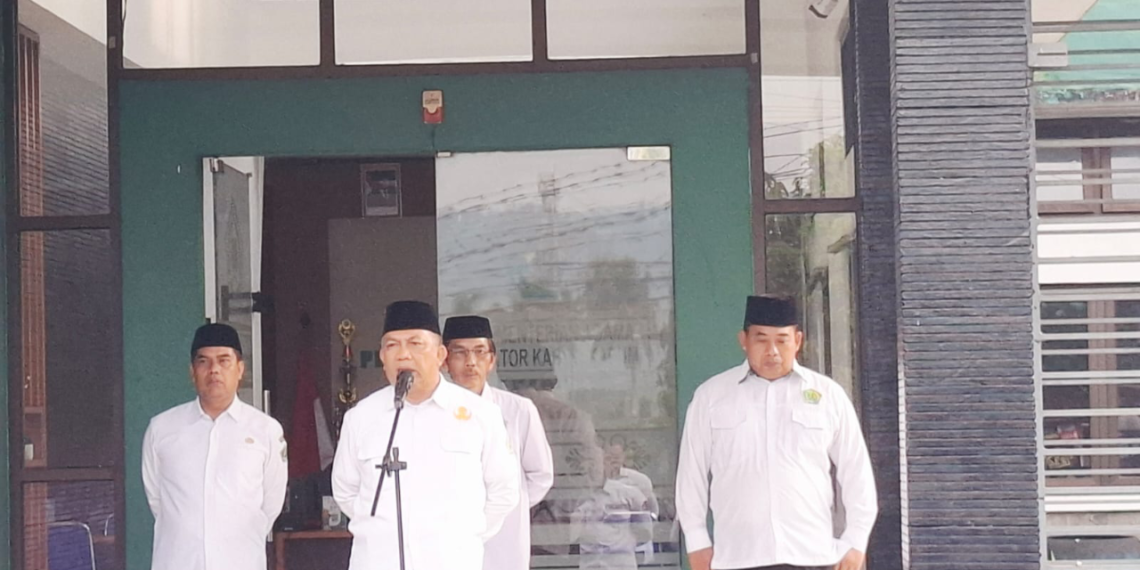 Apel Pagi, Kakankemenag Kab. Sukabumi Tekankan Komitmen Penguatan Layanan dan Budaya Kerja