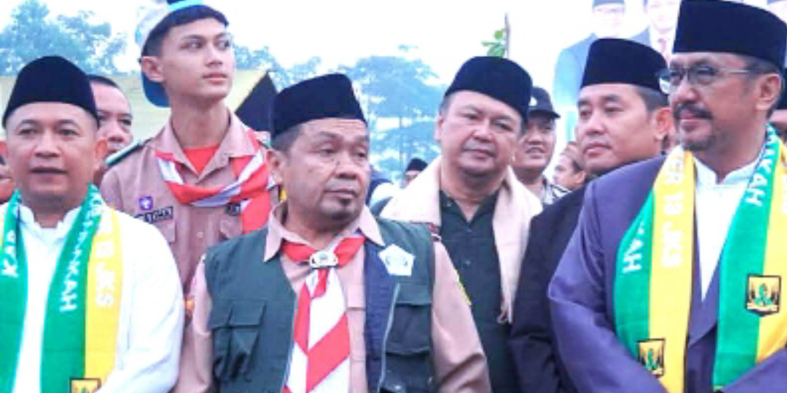 Pramuka Saka Amal Bhakti Turut Kawal Pemberangkatan Calon Jemaah Haji Kabupaten Sukabumi 2026