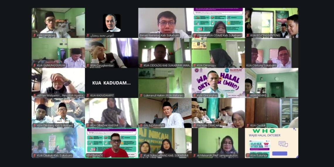 Matangkan Persiapan Gerakan Nasional, Kemenag Kabupaten Sukabumi Gelar Sosialisasi Wajib Halal Oktober (WHO) 2026 Via Zoom