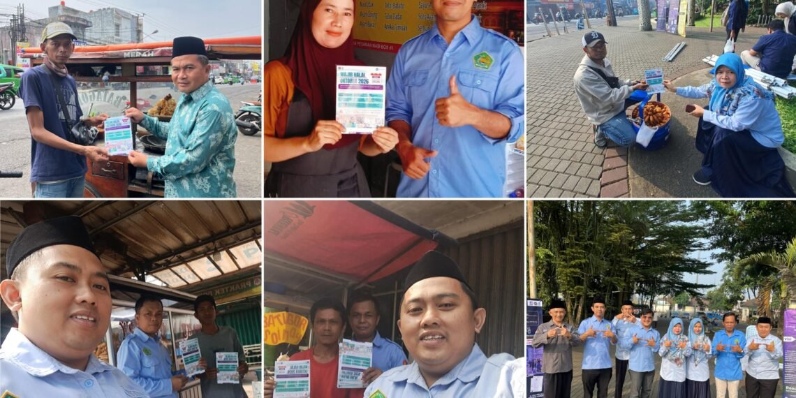 KUA Cisaat Terjunkan Tim, Pasar dan Alun-Alun jadi Titik Lokasi Kampanye Wajib Halal