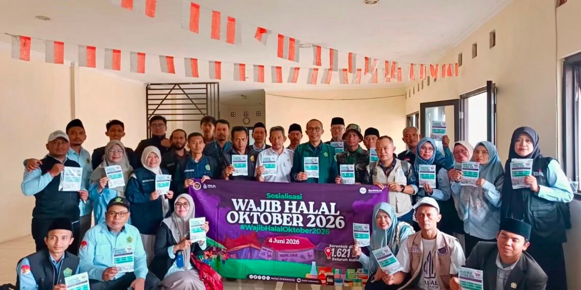 KUA Sukaraja Gandeng Lintas Sektor Kampanyekan Wajib Halal Oktober 2026 di Pasar Sukaraja