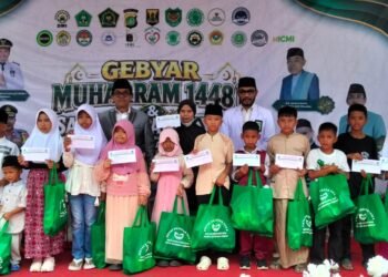Puncak Gebyar Muharram 1448 H, Kecamatan Cikembar Santuni 176 Anak Yatim dan Penyandang Disabilitas