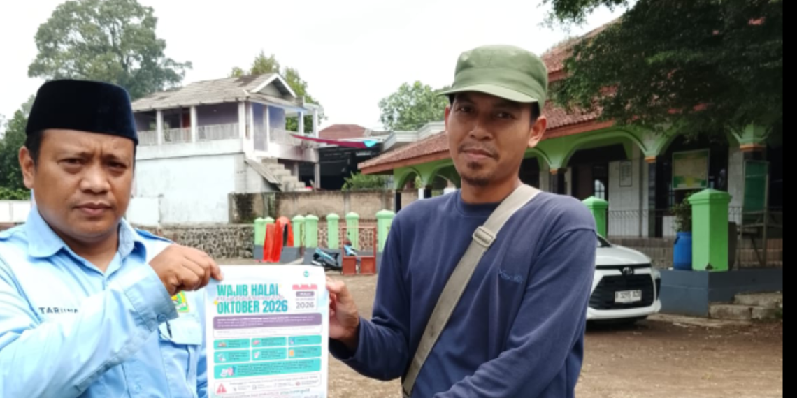 Sasar Pedagang Pasar Bojonggenteng, KUA Bojonggenteng Gencarkan Sosialisasi Wajib Halal Oktober 2026