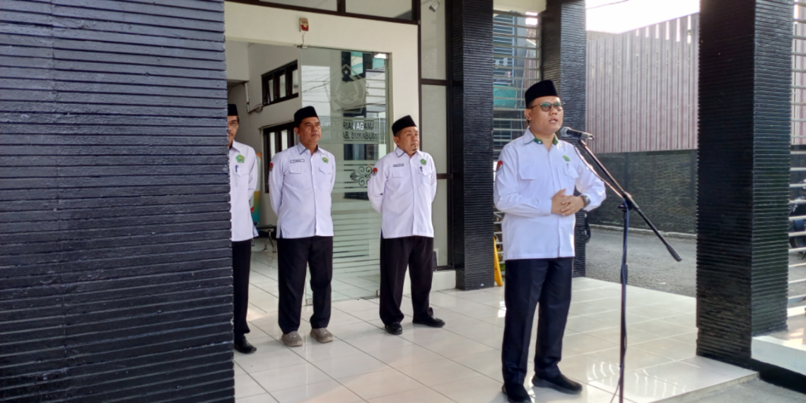 Apel Pagi Kemenag Kabupaten Sukabumi, Pembina Apel Tekankan Kesederhanaan dan Keteladanan ASN