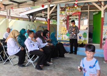 Kolaborasi Lintas Sektor, KUA Gunungguruh Sosialisasikan Gerakan Nasional Indonesia Berkiblat 1448K pada Gebyar Posyandu