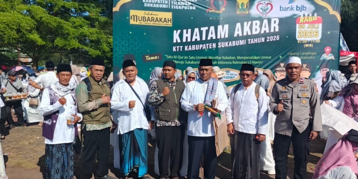 KUA Jampangkulon Bersama Lembaga Keagamaan Semarakkan Khatam Akbar Tingkat Kabupaten Sukabumi