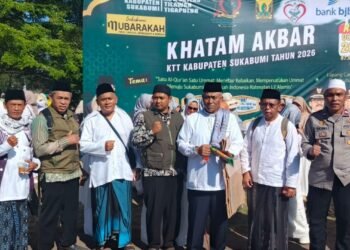 KUA Jampangkulon Bersama Lembaga Keagamaan Semarakkan Khatam Akbar Tingkat Kabupaten Sukabumi