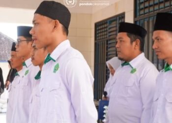 MI Cikaramat Mekarsari Deklarasikan Dukungan Indonesia Berkiblat, Kepala KUA Ciracap Apresiasi Kekompakan Warga Madrasah