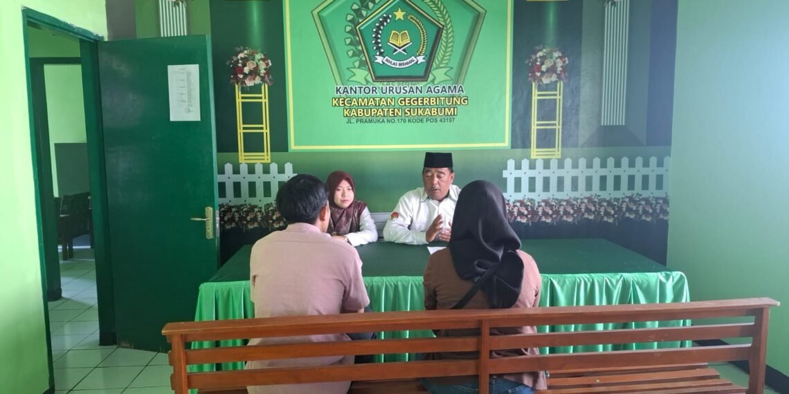 Penyuluh Agama Islam KUA Gegerbitung Ajak Calon Pengantin Sukseskan Gerakan Nasional Indonesia Berkiblat