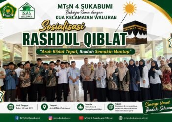 MATAMUDA MTsN 4 Sukabumi Diisi Sosialisasi Rashdul Qiblat Bersama KUA Waluran