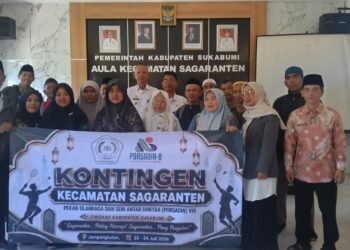 Kepala KUA Sagaranten Dampingi Kontingen PORSADIN Menuju Tingkat Kabupaten Sukabumi