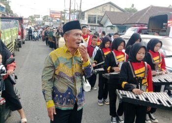 KUA Ciracap Dampingi Kafilah Ikuti Pawai Ta’aruf PORSADIN VIII Tingkat Kabupaten Sukabumi