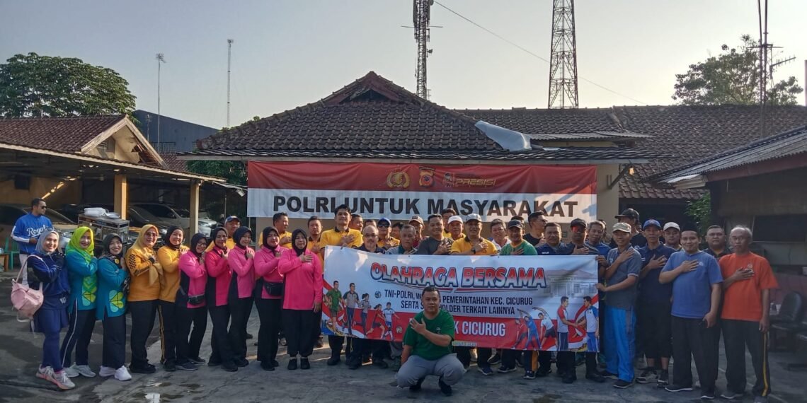 Perkuat Sinergi Lintas Sektor, KUA Cicurug Ikuti Olahraga Bersama Forkopimcam