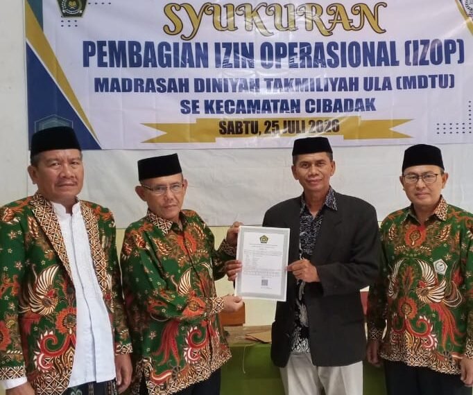 Kolaborasi Wujudkan Tertib Administrasi, 76 MDTU Cibadak Selesaikan Pembaruan IJOP