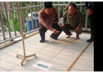 Pengukuran Rashdul Kiblat Buktikan Arah Kiblat Masjid An Nur Kemenag Kabupaten Sukabumi Telah Sesuai