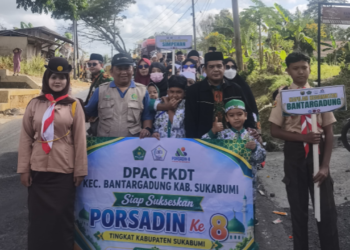 KUA Bantargadung Dampingi Kafilah Ikuti Pawai Ta’aruf PORSADIN VIII Tingkat Kabupaten Sukabumi