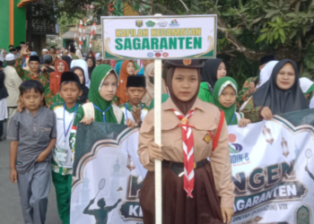 KUA Sagaranten Dampingi Kafilah Ikuti Pawai Ta’aruf PORSADIN VIII Tingkat Kabupaten Sukabumi