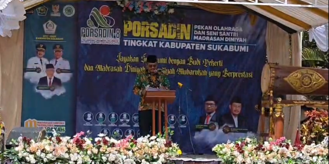 Bupati Sukabumi Resmi Buka PORSADIN VIII, 47 Kafilah Tampilkan Semangat Santri Berprestasi