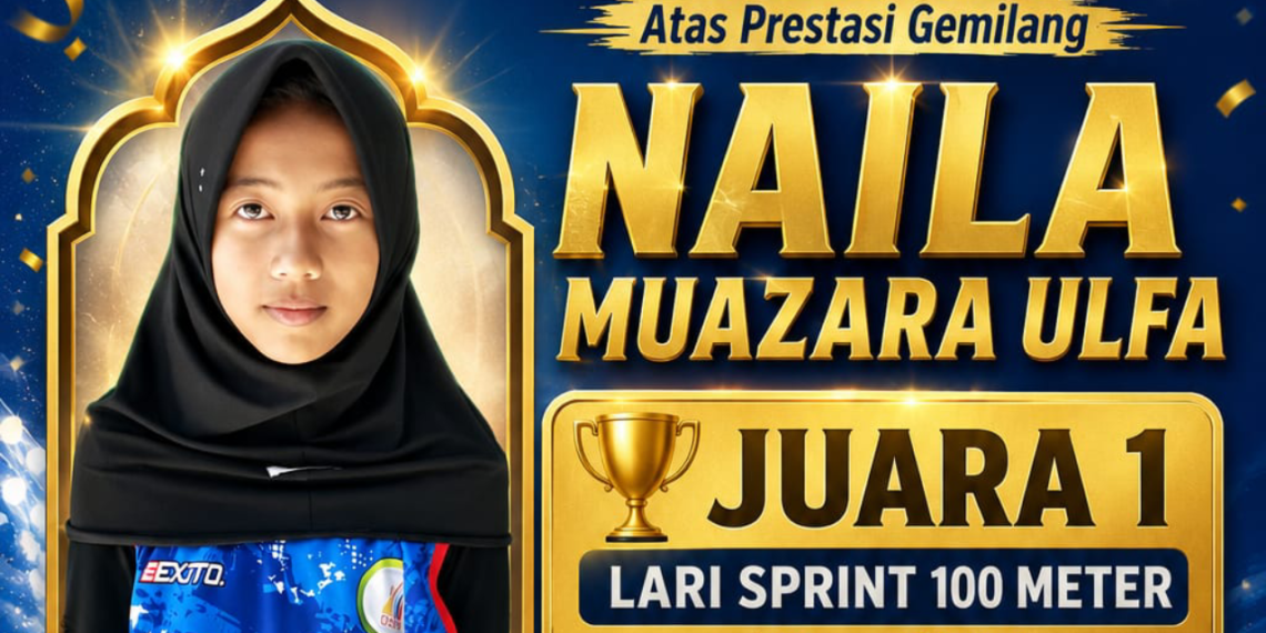 Naila Muazara Ulfa Persembahkan Juara 1 Lari Sprint 100 Meter untuk Kecamatan Sukalarang di PORSADIN VIII