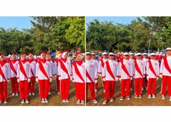 Semarak HUT ke-81 RI, Peserta Didik dan Guru MIN 2 Sukabumi Ikuti Gerak Jalan Tingkat Kecamatan Surade