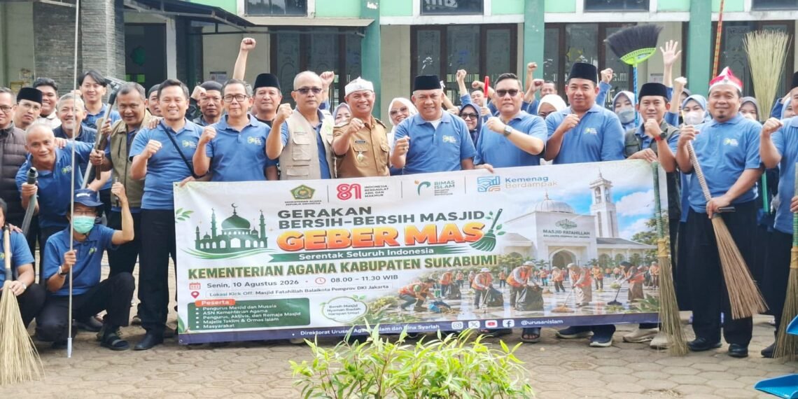 KUA Kecamatan Cicantayan Ikuti Kick Off GEBERMAS di Masjid Raya Raudhatul Irfan