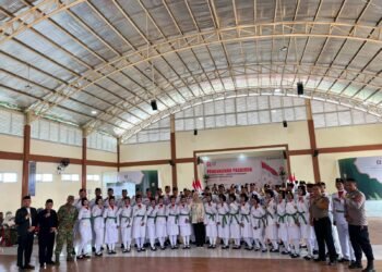 Kepala KUA Cisaat Hadiri Pengukuhan Paskibra Kecamatan Cisaat Angkatan XXVI