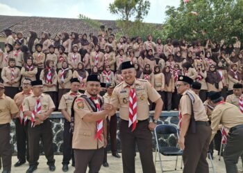 KUA Lengkong Hadiri Upacara HUT Pramuka ke-65 Tingkat Kecamatan