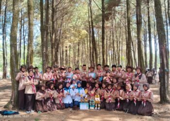 MTs Nurul Hidayah Ukir Prestasi, Sabet Juara Umum LT 2 Pramuka Kwarran Waluran