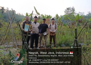KUA Nagrak Survei dan Verifikasi Tiga Bidang Tanah Wakaf di Desa Balekambang