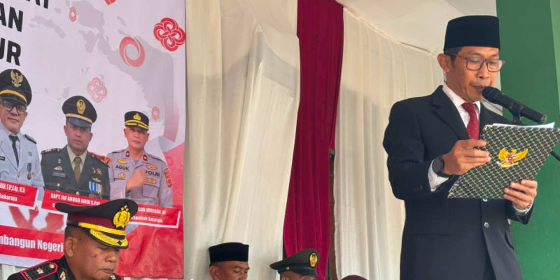 Kepala KUA Sukaraja Pimpin Doa Upacara HUT ke-81 RI, Perkuat Semangat Kebangsaan