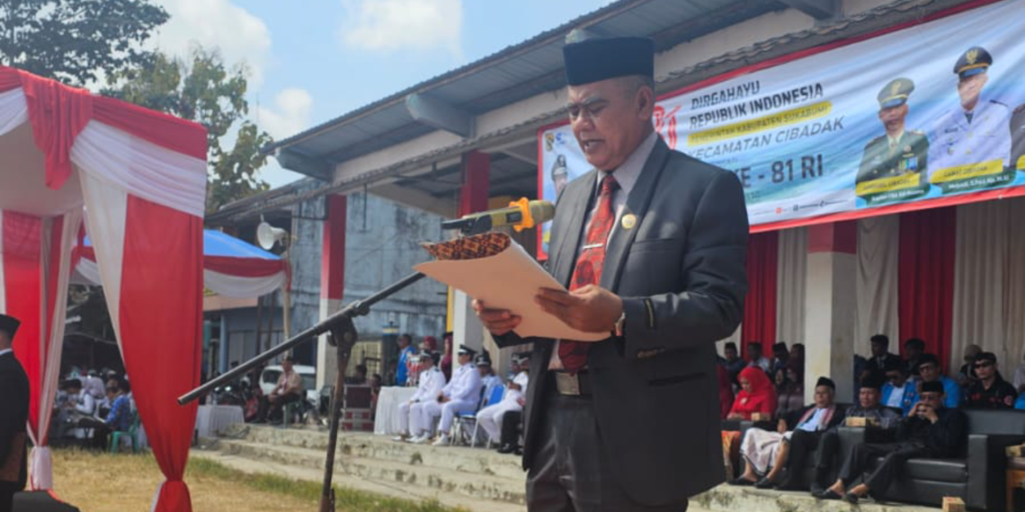 Doa Iringi Upacara Pengibaran Bendera HUT ke-81 RI di Cibadak, Kepala KUA Sampaikan Harapan untuk Bangsa