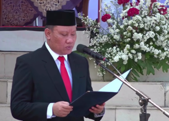 Doa Kebangsaan di Lapangan Cangehgar, Kasi Bimas Islam Kemenag Kab. Sukabumi Panjatkan Harapan untuk Indonesia