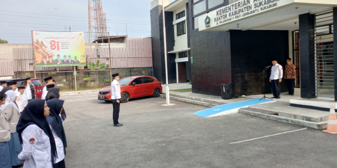 Apel Pagi Kemenag Kab. Sukabumi, Kepala Kantor Ingatkan Kerapian dan Sinergi Jajaran