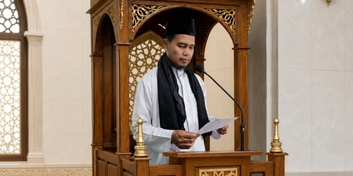 Penyuluh KUA Cidahu Khutbah Jumat di Masjid Jami’ Robiatul Adawiyah, Ajak Jamaah Teladani Akhlak Rasulullah