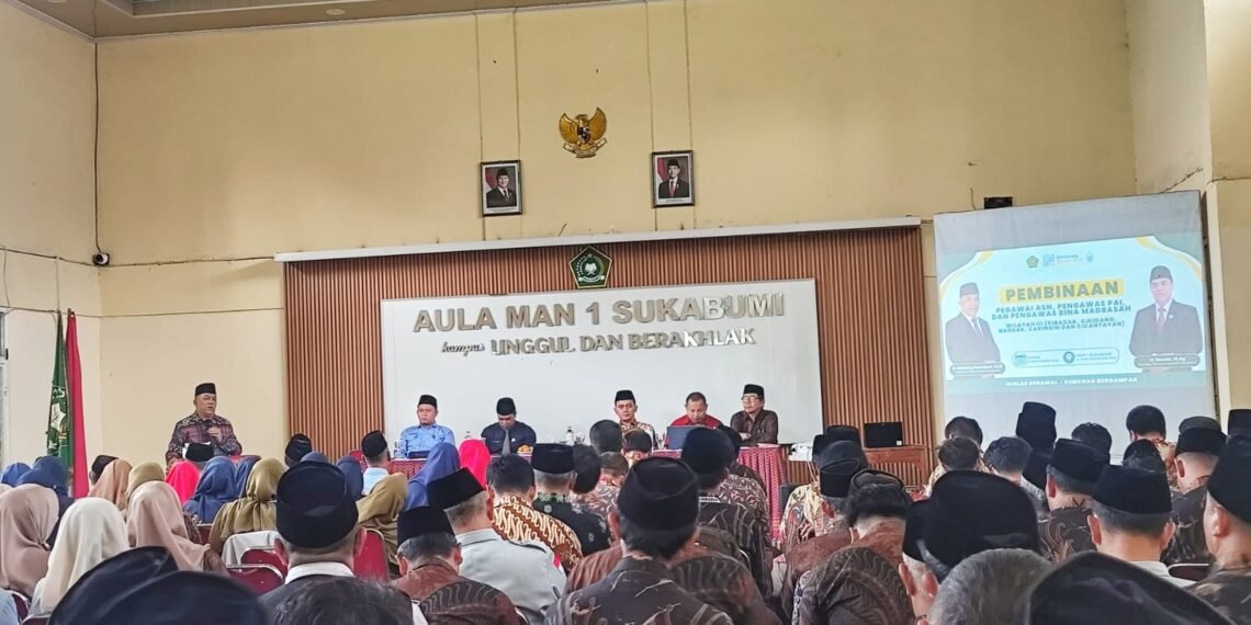 Jajaran KUA Nagrak Ikuti Pembinaan Pegawai Kemenag Wilayah III di MAN 1 Sukabumi