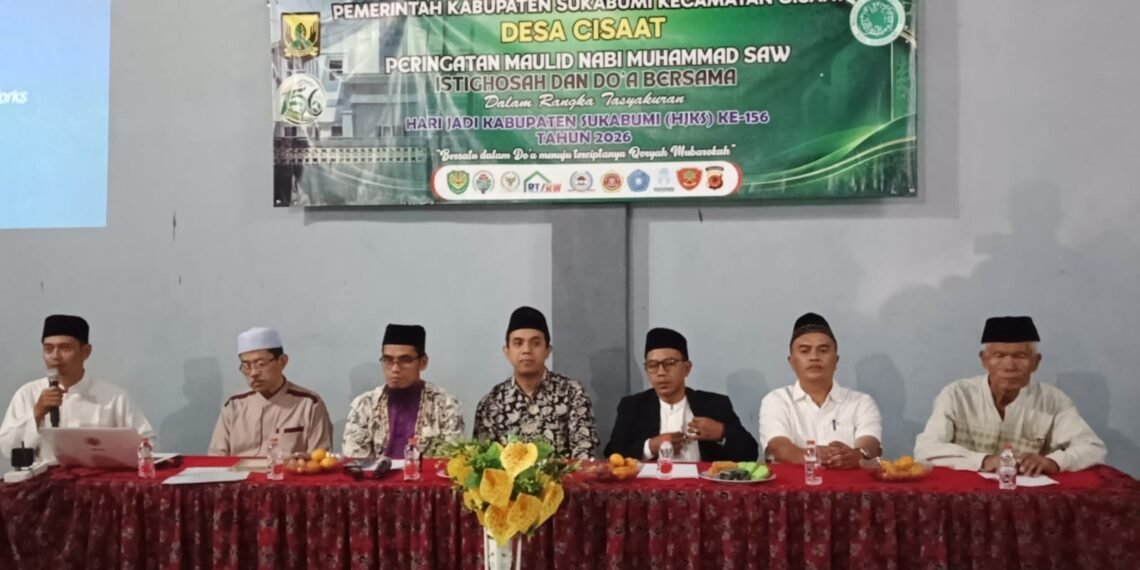 Penyuluh KUA Cisaat Hadiri Maulid Nabi dan Istighosah Syukuran Hari Jadi Kabupaten Sukabumi