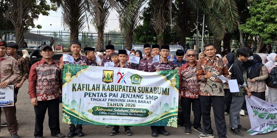 Defile Pentas PAI Jabar 2026, Kafilah Kabupaten Sukabumi Tampilkan Semangat Kebersamaan