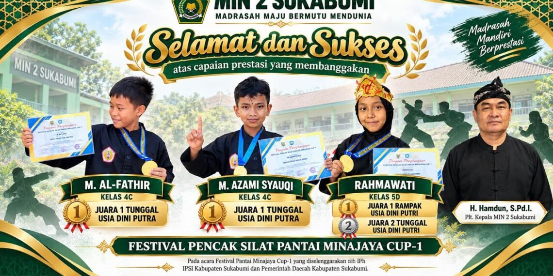 Siswa MIN 2 Sukabumi Borong Prestasi di Festival Pencak Silat Pantai Minajaya Cup-1