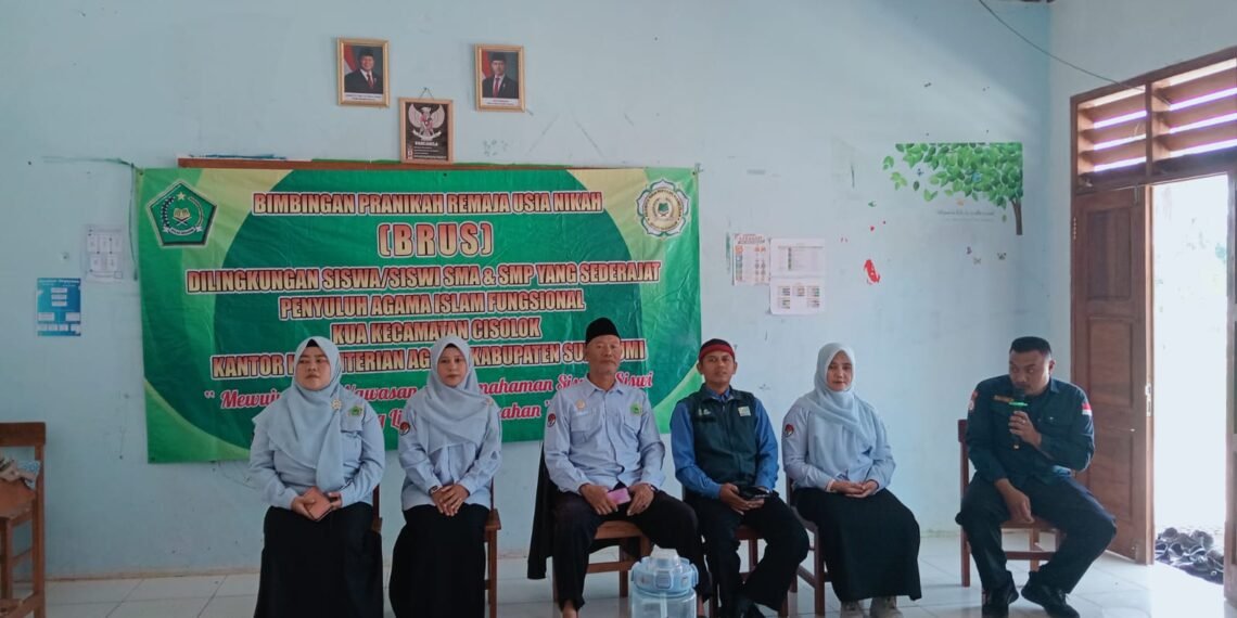 Penyuluh KUA Cisolok Gelar BRUS dan BRUN di SMK Bhayangkara